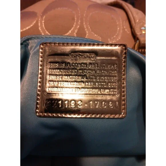 Coach Signature Logo Poppy Lurex Glam Glitter Sateen Tote Bag H1 193 17890 - Picture 13 of 13